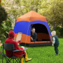 Pop-Up Tält Dubbelväggstält 4-6 Personer 275 x 275 x 170 cm Orange Blå