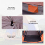 Pop-Up Tält Dubbelväggstält 4-6 Personer 275 x 275 x 170 cm Orange Blå