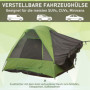 Camping Biltält för 4-5 Personer 300 x 300 x 230 cm Grönt