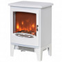 Eelektrisk Kamin med Flamma Effekt 900/1800W 39 x 26 x 54,8 cm Vit
