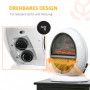 Eelektrisk Kamin Liten med Flamma Effekt 1500W 30,5 x 18 x 35 cm