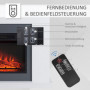 Eelektrisk Kamin med Vit Träram, Flamma Effekt 1800/2000W 113 x 26,...