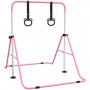 Gymnastikstänger för Barn med Ringer 148 x 105 x 88-128 cm, rosa