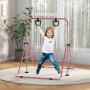 Gymnastikstänger för Barn med Ringer 148 x 105 x 88-128 cm, rosa