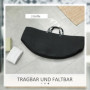 Tvättpåse 88 L Bomull, handtag i konstläder, Ø56 x 35,5H cm, Svart