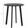 Liten Matbord för 2 Personer Rund Ø72 x 75 H cm Svart Trä