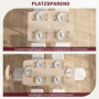 Matbord 4-6 Personer Utdragbar Industriell Design 120-160 x 80 x 76 cm Ek Vit