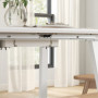 Matbord 4-6 Personer Utdragbar Industriell Design 120-160 x 80 x 76 cm Ek Vit