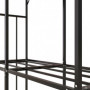Vedställ 2-vånings Galvaniserat Metallram 186 x 75 x 185 cm Svart