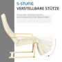 Relax Fåtölj med Justerbar Fotstöd upp till 120 kg 66,5 x 94 x 100 cm, Krämvit