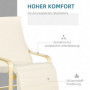 Relax Fåtölj med Justerbar Fotstöd upp till 120 kg 66,5 x 94 x 100 cm, Krämvit