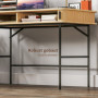 Skrivbord Phoenix Retrostil, Förvaringsfack, Stålben, 120 x 60 x 76,5 cm, ek svart