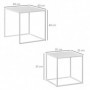 Soffbord Set om 2 Modern Design Vit 40 x 40 x 40 cm