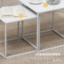 Soffbord Set om 2 Modern Design Vit 40 x 40 x 40 cm