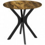 Köksbord - Matbord 2 Personer Rund 78 x 78 x 75 cm Rustik Brun Trä
