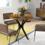Köksbord - Matbord 2 Personer Rund 78 x 78 x 75 cm Rustik Brun Trä