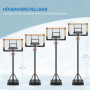 Basketkorg med Höjdjusterbart Ställning 182-213 cm Metallram