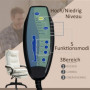 Ergonomisk Kontorsstol med Massagefunktion, Fotstöd Krämvit Linne