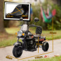 El Motorcykel för Barn 3-5 km/h Trehjulig Svart