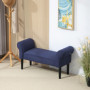 Sittbänk - Sängbänk Robust Konstruktion Blå Linne 102 x 36 x 51 cm