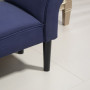 Sittbänk - Sängbänk Robust Konstruktion Blå Linne 102 x 36 x 51 cm