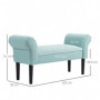 Sittbänk - Sängbänk Robust Konstruktion Grön Linne 102 x 36 x 51 cm