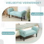 Sittbänk - Sängbänk Robust Konstruktion Grön Linne 102 x 36 x 51 cm