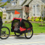 Cykelvagn till Hund Hopfällbar 140 x 71 x 83 cm, röd