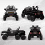 4x4 Elbil för barn 3-8 år med 6-hjul, Flakyta Förvaring, Svart