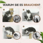 Katt Klättervägg 5-delad med Klösplare och kattsäng Ljusgrå