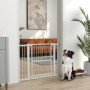 Hundgrind Justerbar Träram 76–104 x 76 cm Vit