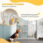 Hundgrind Justerbar Träram 76–104 x 76 cm Vit
