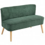 Loungesoffa 2-sits Elegant Scandi-design Manchester Grön 117 x 56,5...