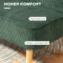 Loungesoffa 2-sits Elegant Scandi-design Manchester Grön 117 x 56,5 x 77 cm,