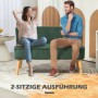 Loungesoffa 2-sits Elegant Scandi-design Manchester Grön 117 x 56,5 x 77 cm,