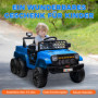 4x4 Elbil för barn 3-8 år med 6-hjul, Flakyta Förvaring, Blå