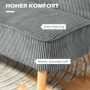 Loungesoffa 2-sits Elegant Scandi-design 117 x 56,5 x 77 cm, Grå