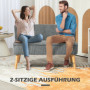 Loungesoffa 2-sits Elegant Scandi-design 117 x 56,5 x 77 cm, Grå
