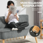 Loungesoffa 2-sits Elegant Scandi-design 117 x 56,5 x 77 cm, Grå