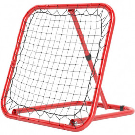 Football Rebounder Net Vikbar Metall 78 x 84 x 65-78 cm Röd