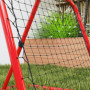 Football Rebounder Net Vikbar Metall 78 x 84 x 65-78 cm Röd