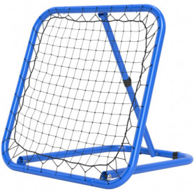 Football Rebounder Net Vikbar Metall 78 x 84 x 65-78 cm Blå