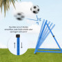 Football Rebounder Net Vikbar Metall 78 x 84 x 65-78 cm Blå