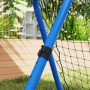Football Rebounder Net Vikbar Metall 78 x 84 x 65-78 cm Blå