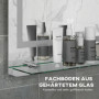 Badrumsspegel med LED-belysning, Glashylla 70 x 50 cm