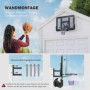 Väggmonterad Basketkorg med Fjäderrina Inomhus/Utomhus