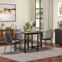 Fällbart Matbord 2-4 Personer Industriellt Design Metall Ben Vintage Brun