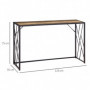 Konsolbord - Hallbord Industriell Design Robust Metallram 120 x 35 x 75 cm