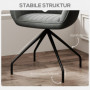 Fåtölj Accent Stol Metallben 360° rotation Grå