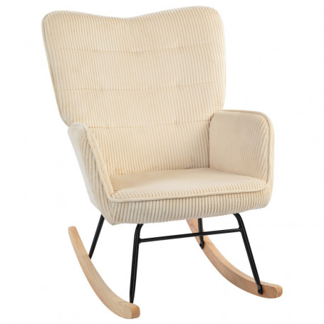 Gungstol Manchester Beige Tjock Stoppning Brett Ryggstöd upp till 120 kg